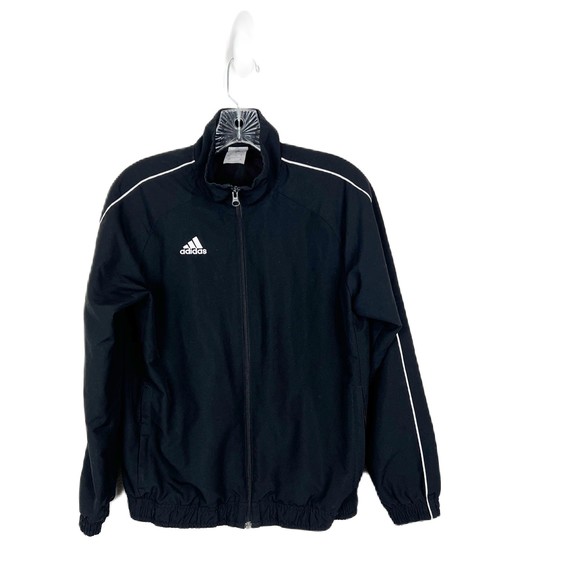 adidas Other - Adidas Track Jacket Youth Medium Black White Full Zip Front Activewear A…